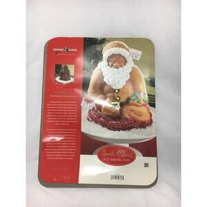 3D Nordicware Large SANTA CLAUSE Cake Pan Mold Baking Cooking Bakeware Oven NEW
